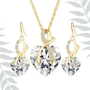 White Crystal Jewellery Set - VFRCJCSA83K66
