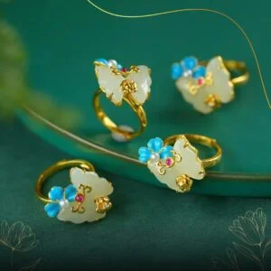 Enamel Butterfly Retro Loop - RECDRK3XKK6