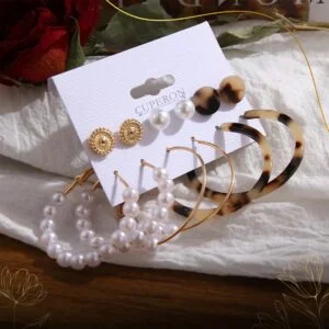 Vintage Pearl Hoop Earrings - VPHECEF448K79